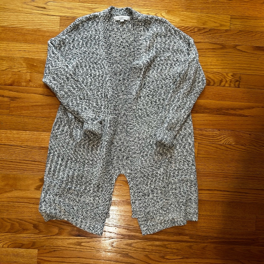 Cozy Black and White Knit Cardigan